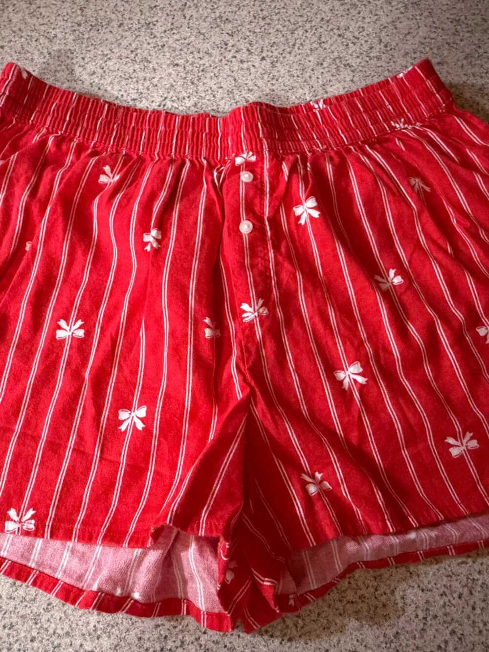 NWT! Aerie by American Eagle Red Bow Print Sleep / Lounge Shorts - Medium